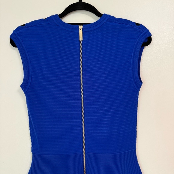 NWOT Ted Baker Zaralie Jacquard Royal Blue Fit Flare Sweater Dress sz 2 / US 6-8 - Picture 8 of 16